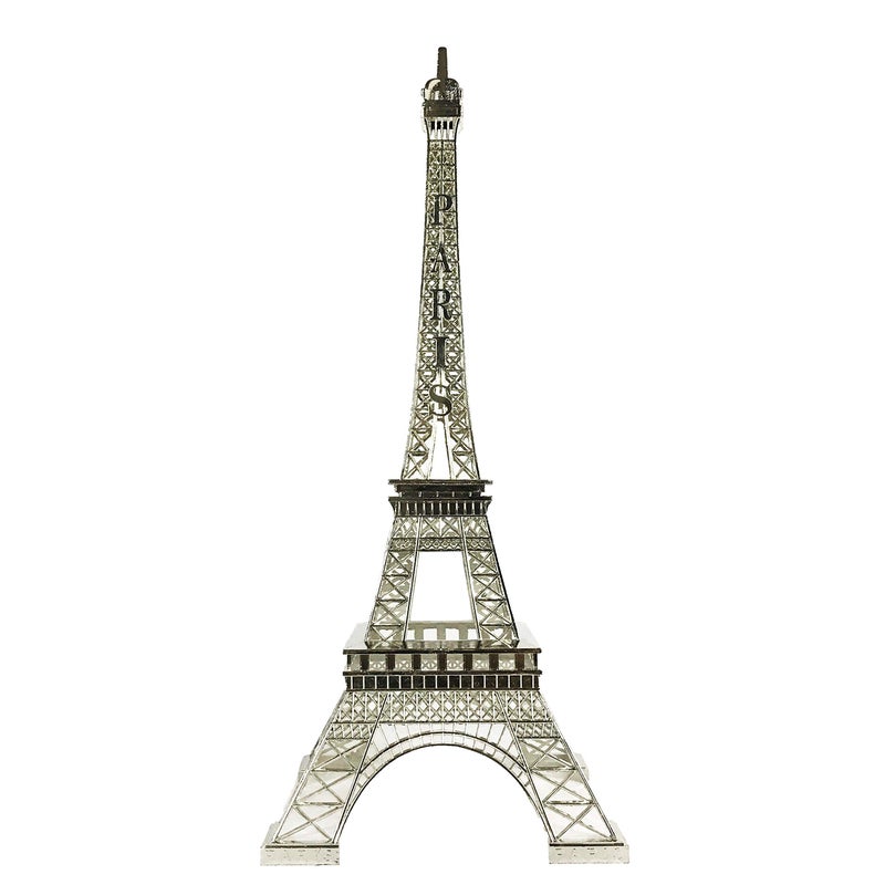 allgala 19 Inch 48CM Eiffel Tower Statue Decor Alloy Metal-Silver (EF19-86194) - Image 1